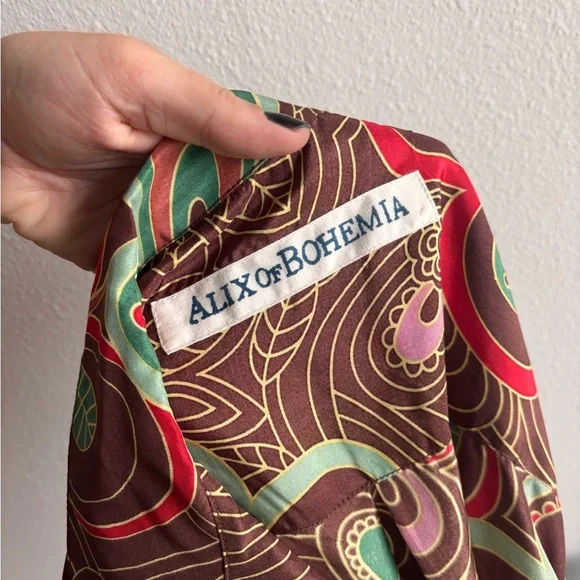 Alix Of BohemiaGogo Chocolate Silk Blouse L
